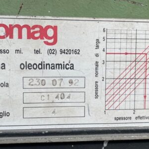 CESOIA A GHIGLIOTTINA IDRAULICA "OMAG" USATA