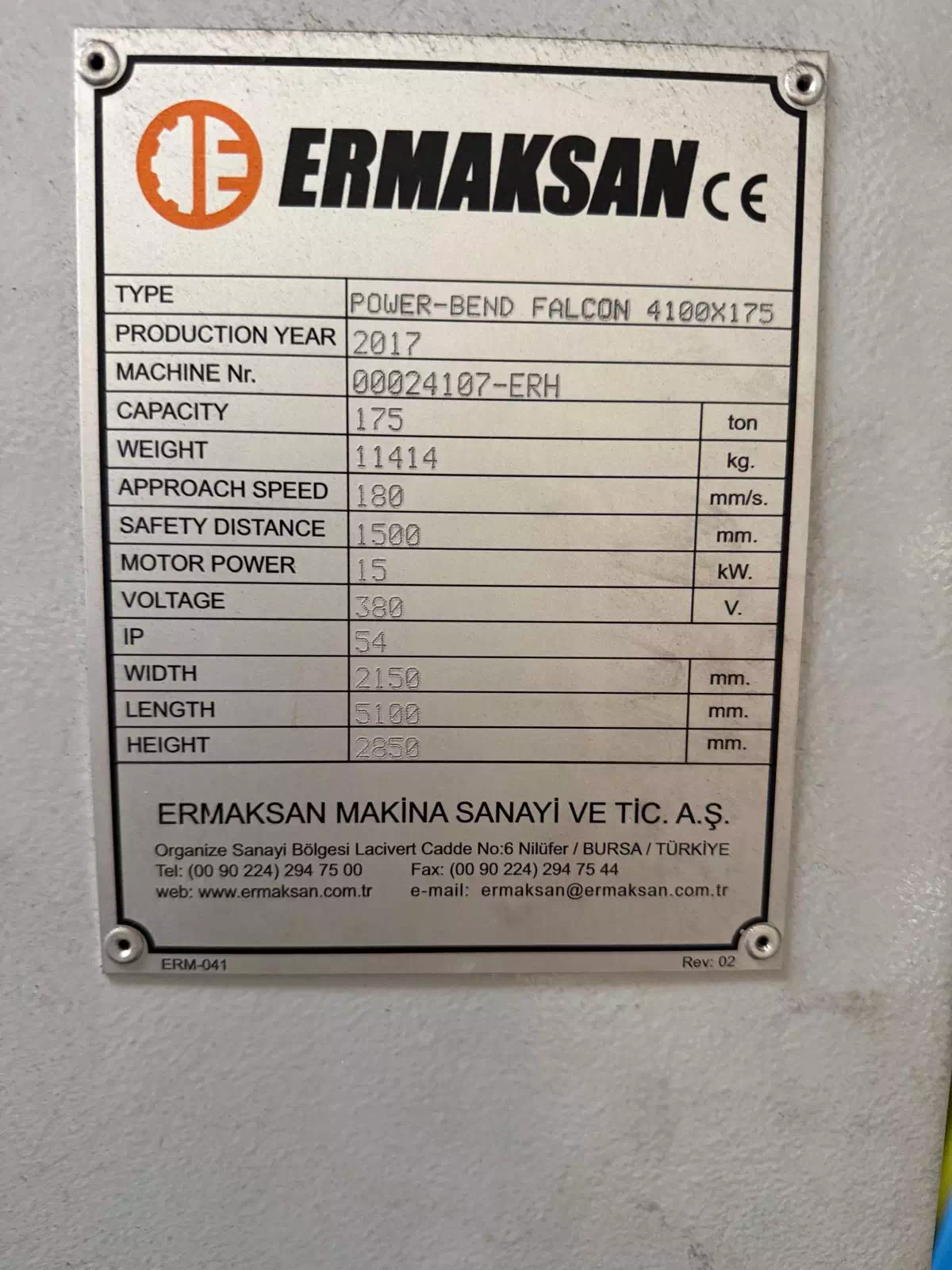 ERMAKSAN-SPEED-BEND-2100X60.7-