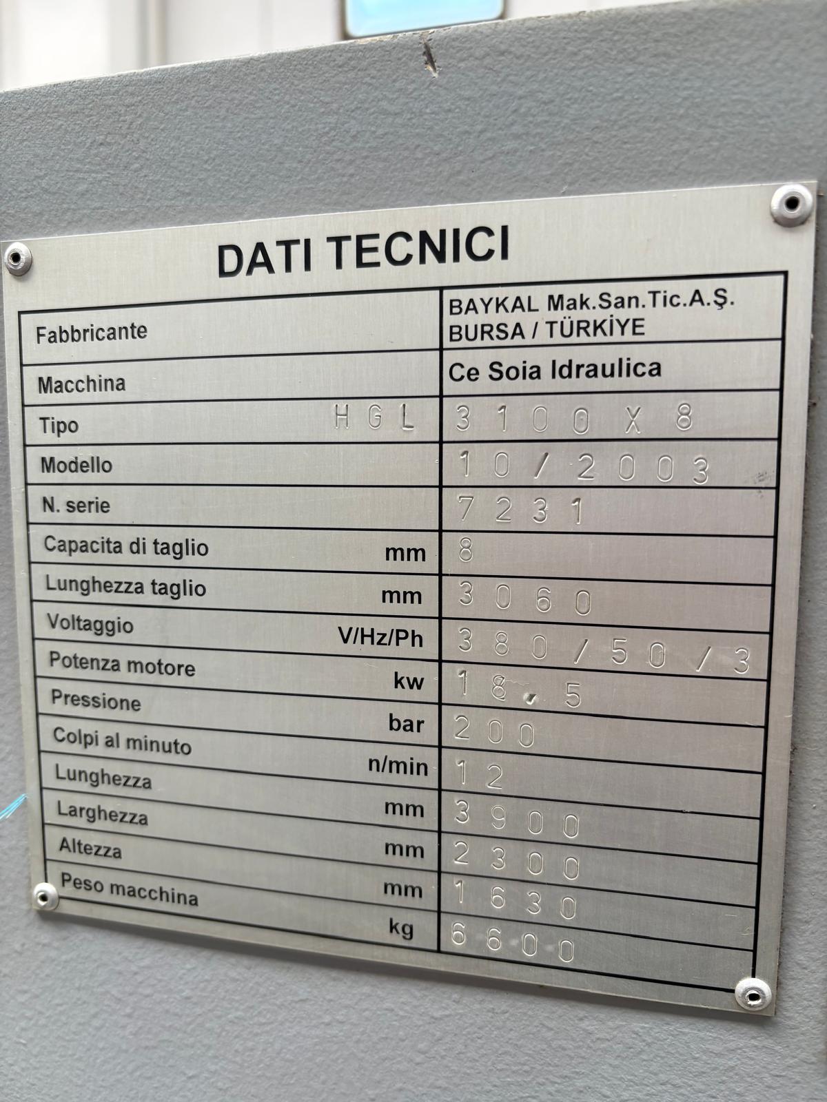 CESOIA BAYKAL 3000X8.3